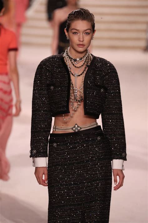 gigi defilé chanel|Gigi Hadid Walks the Spring ’24 Chanel Runway in .